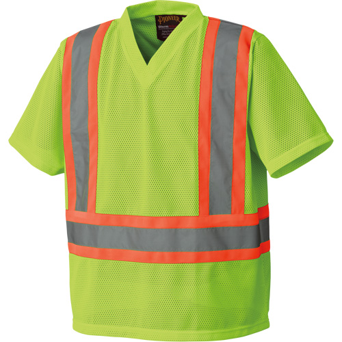 5993P T-shirt de s&eacute;curit&eacute; en maille, Polyester, Petit, Jaune lime haute visibilit&eacute; Par Equipment