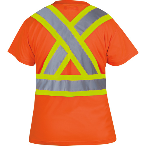 6948 T-shirt de s&eacute;curit&eacute; en il-de-perdrix pour femme, Polyester, T-petit, Orange haute visibilit&eacute; Par Equipment