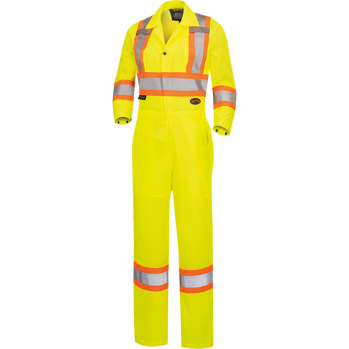5999AW Combinaison de s&eacute;curit&eacute; routi&egrave;re haute visibilit&eacute; pour femmes, T-petit, Jaune lime haute visibilit&eacute; Par Equipment