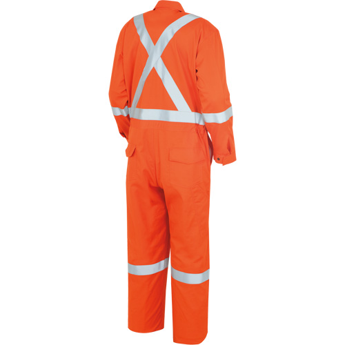 7708A "The Rock" FR-Tech&reg; High Visibility FR/Arc Rated Coveralls, Size 36, High Visibility Orange, 10 cal/cm² Par Equipment