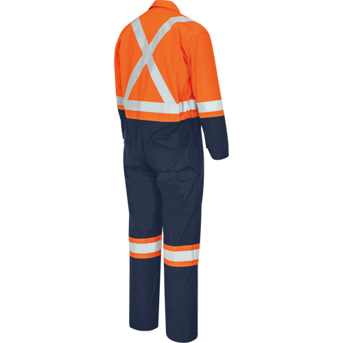 7702BBT Combine de s&eacute;curit&eacute; deux tons FR-Tech, Taille 40 (grand taille), Bleu marin/Orange, 10 cal/cm² Par Equipment