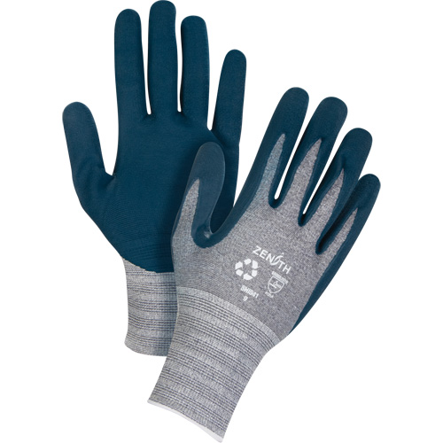 Gants &eacute;cologiques enduits et l&eacute;gers, 9, R&ecirc;vetement Mousse de nitrile, Calibre 15, Enveloppe en Polyester/rPET Par Equipment