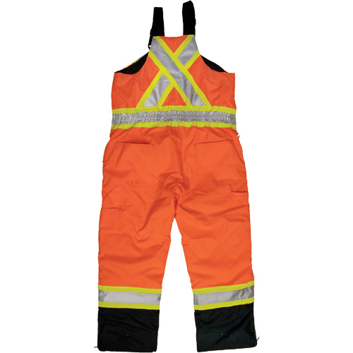 Ripstop Insulated Safety Bib Overall, Polyester, X-Small, High Visibility Orange Par Equipment