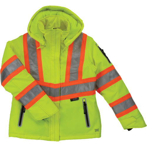 Manteau de s&eacute;curit&eacute; isolant et extensible pour femmes, Polyester, Jaune lime haute visibilit&eacute;, Moyen Par Equipment