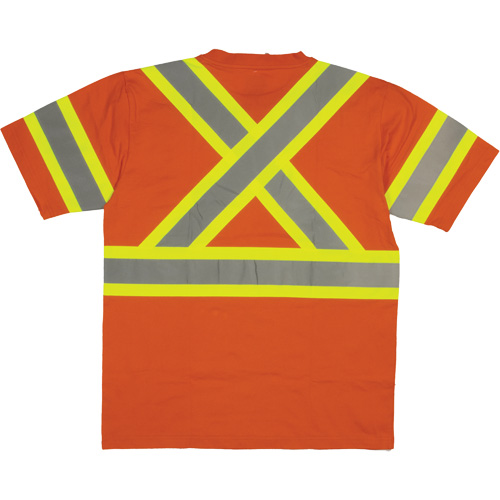 Chemise de s&eacute;curit&eacute; &agrave; manches courtes, Coton, T-petit, Orange haute visibilit&eacute; Par Equipment