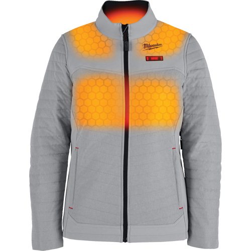M12 Heated Axis Jacket with Battery, Women's, Large, Grey Par Equipment