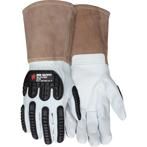 Gants en cuir pour le soudage, Moyen, Paume en Ch&egrave;vre, Poignet Manchette Par Equipment