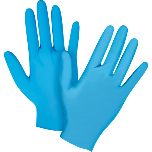 Emballages de gants jetables pour machine distributrice, Petit, Nitrile, 4,5 mils, Sans poudre, Bleu, Classe 2 Par Equipment