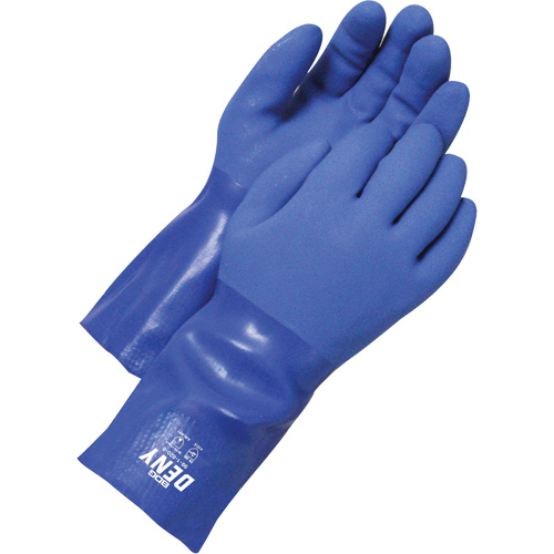 Gants textur&eacute;s, Taille 12, 12" lo, PVC, Doublure en Coton Par Equipment