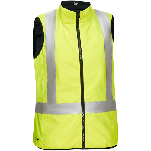 Veste bouffante, enveloppante et r&eacute;versible avec X au dos Bisley pour femmes, Jaune lime haute visibilit&eacute;, Moyen, Polyester Par Equipment