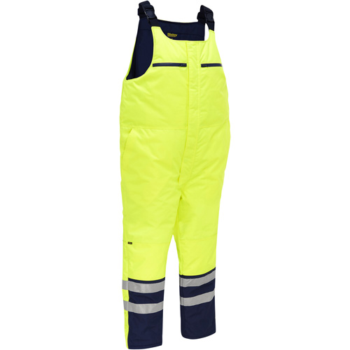 Bisley&reg; Extreme Cold Bib Overall, Polyester, Small, High Visibility Lime-Yellow Par Equipment