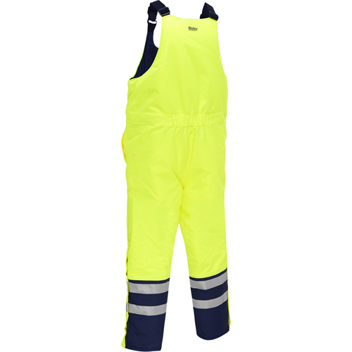 Bisley&reg; Extreme Cold Bib Overall, Polyester, Small, High Visibility Lime-Yellow Par Equipment