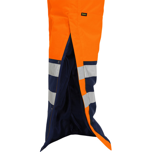 Bisley&reg; Extreme Cold Bib Overall, Polyester, Small, High Visibility Orange Par Equipment