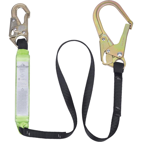 SA-6402-6 Shock Absorbing Lanyard, 6', Form Hook Center, Snap Hook Leg Ends, Polyester Par Equipment