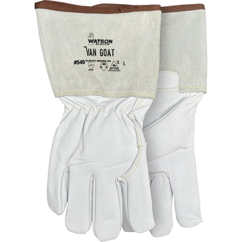 549 Van Goat Arc Rated Cut-Resistant Gloves, Size Medium, Cutshield/Para-Aramid/Polyester/Stainless Steel/Goatskin Shell, ASTM ANSI Level A6/EN 388 Level F Par Equipment