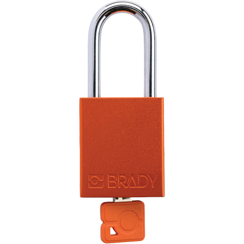 Cadenas de verrouillage de s&eacute;curit&eacute; Velocity Plus, Orange, Cl&eacute;s identiques, Aluminium, Largeur de 1-1/2" Par Equipment