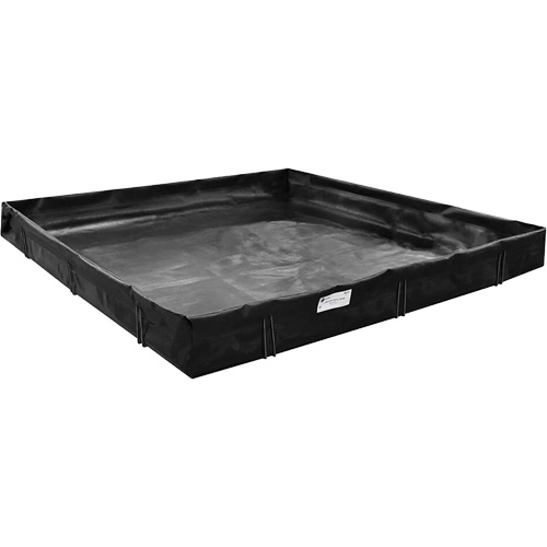 Spill Containment Berm, 4675 US gal. Capacity, 25' W x 25' L x 1" H, L-Bracket Par Equipment