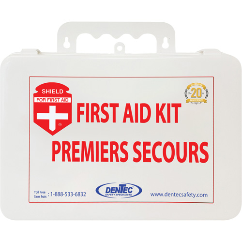 Trousse de premiers soins Shield, R&eacute;pond ou surpasse la norme CSA Z1220-24 type 2 environnements &agrave; faible risque, Petit (2-25 travailleurs) Par Equipment