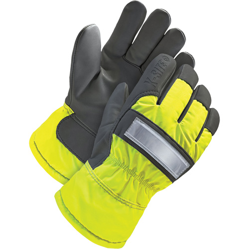 Gants d'ajusteur haute-visibilit&eacute;, Grand, Paume en Cuir fleur de ch&egrave;vre, Doublure en Thinsulate Par Equipment