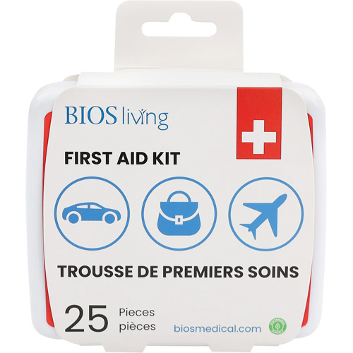 25-Piece Home & Travel First Aid Kit, Plastic B Par Equipment