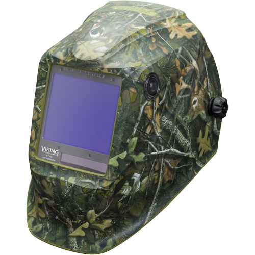 VIKING 3350 White Tail Camo Welding Helmet, 3.74" L x 3.34" W View Area, 5 - 13 Shade Range Par Equipment