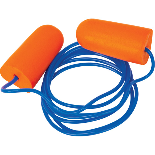 Foam Earplugs, Pair - Polybag, Corded Par Equipment