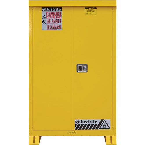 Outdoor Flammable Storage Cabinet, 45 gal., 2 Door, 43" W x 65" H x 18" D Par Equipment