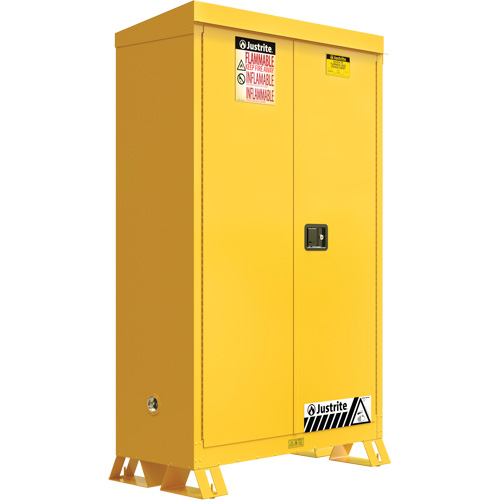 Outdoor Flammable Storage Cabinet, 45 gal., 2 Door, 43" W x 65" H x 18" D Par Equipment