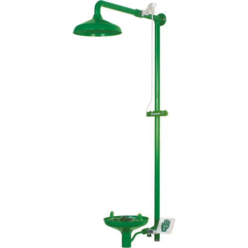 Laboratory Combination Shower with Open ABS Bowl, Wall-Mount Par Equipment