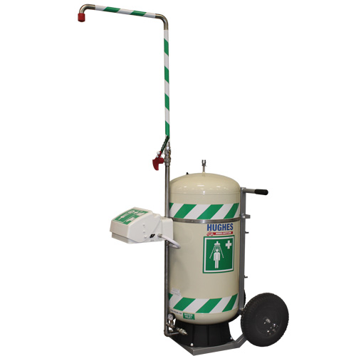 Mobile Self-Contained Emergency Safety Shower with Eye & Face Wash, 30 gal. Capacity, Meets None Par Equipment