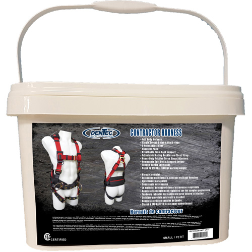 Contractor Safety Harness in Pail, CSA Certified, Class AP, Small, 352 lbs. Cap. Par Equipment