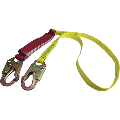 External Energy Absorber Lanyard with 3/4" Hook, 6', Snap Hook Center, Snap Hook Leg Ends, Polyester Par Equipment