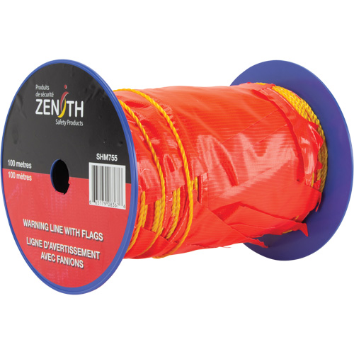 Warning Line with Flags, 328' L, Orange/Yellow Par Equipment