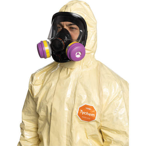 Tychem&reg; 6000 SFR Coverall, Size Small, Khaki Par Equipment