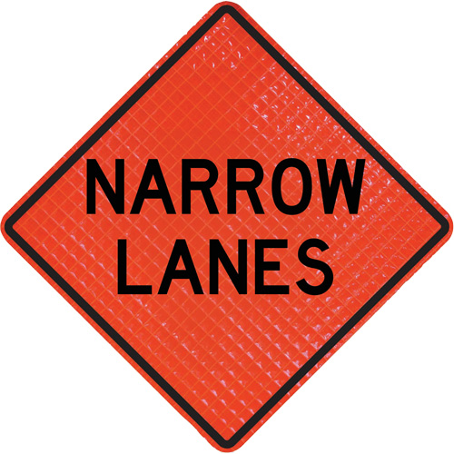 Quadra Flex Roll-Up Sign with Traffic Control Person Ahead Symbol Par Equipment