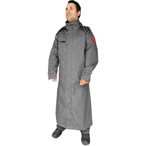 Manteau ignifuge de 52' avec capuchon fixe CoreMAX, T-Grand, Gris Par Equipment