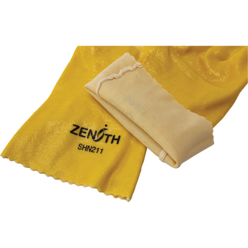 Rough-Finish Chemical-Resistant Gloves, Size 9, 12" L, PVC, Interlock Inner Lining, 47-mil Par Equipment