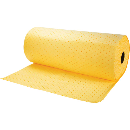 Rouleaux absorbants li&eacute;es, Poids moyen, 150' lo x 30" la, Absorption 16 gal. Par Equipment