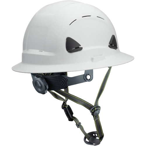 Fibre Metal Climbing Style Helmet with Full Brim, Meets CSA Type 2, Ratchet Suspension, Vented Par Equipment