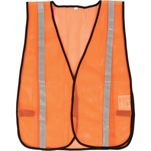 Veste de s&eacute;curit&eacute; &agrave; mailles compacte, Orange haute visibilit&eacute;, Polyester Par Equipment