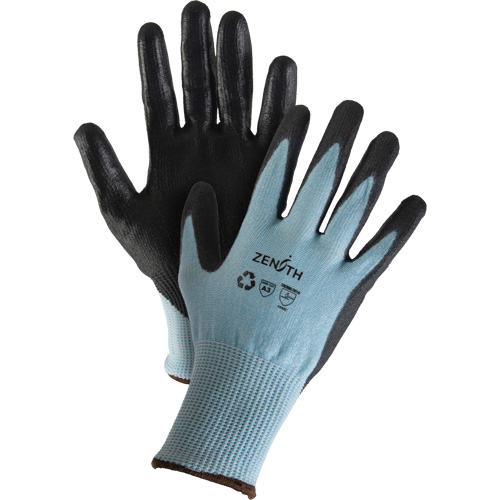 Eco-Friendly Stretch Cut-Resistant Gloves, Size 10, 13 Gauge, Polyurethane Coated, HPPE/RPET Shell, ASTM ANSI Level A3 Par Equipment