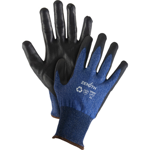 Eco-Friendly Stretch Cut-Resistant Gloves, Size 11, 18 Gauge, Polyurethane Coated, Stainless Steel/HPPE/RPET Shell, ASTM ANSI Level A5 Par Equipment