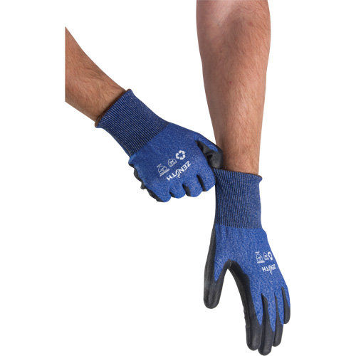 Eco-Friendly Stretch Cut-Resistant Gloves, Size 11, 18 Gauge, Polyurethane Coated, Stainless Steel/HPPE/RPET Shell, ASTM ANSI Level A5 Par Equipment