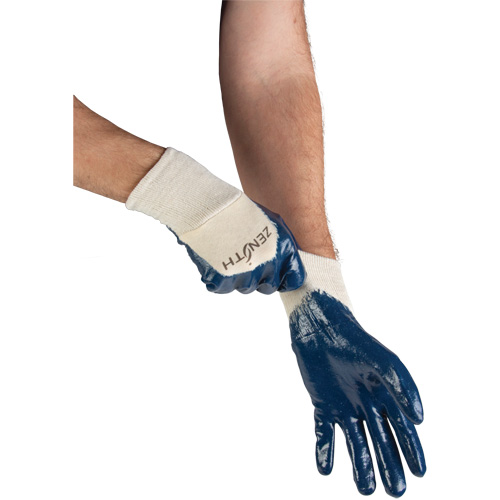 Medium-Weight Interlock Lined Gloves, 9/Large, Nitrile Coating, Cotton Shell Par Equipment