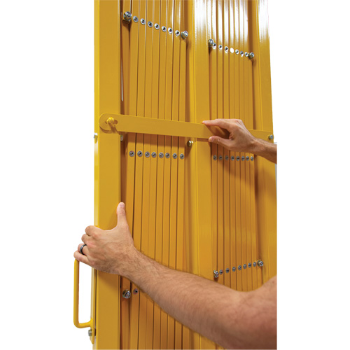 Barri&egrave;re extensible, 84" h x 20' lo, Jaune Par Equipment
