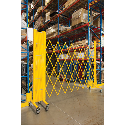 Barri&egrave;re extensible, 84" h x 20' lo, Jaune Par Equipment