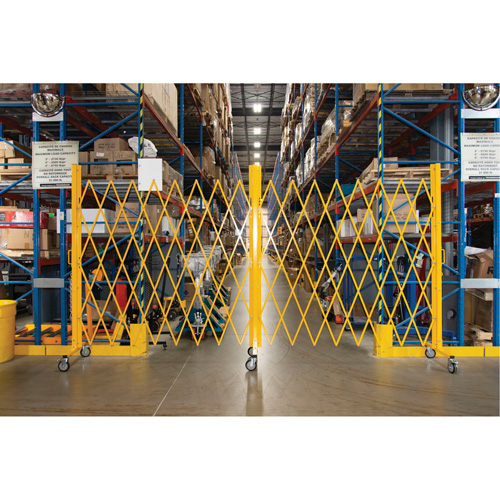 Barri&egrave;re extensible, 84" h x 20' lo, Jaune Par Equipment