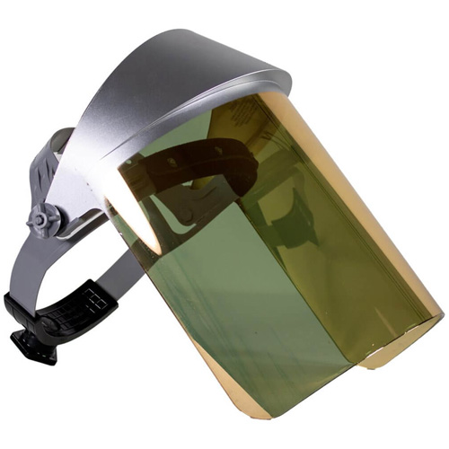 Heat Reflective Face Shield, Polycarbonate, Ratchet Suspension Par Equipment
