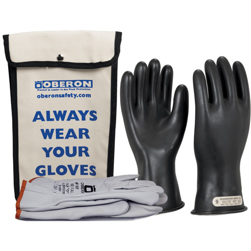 Ensemble de gants en caoutchouc pour l'&eacute;lectricit&eacute; de classe 00, 8, 11" lo, 20 cal/cm², NFPA 70E Par Equipment