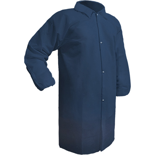 Care Lab Coat, Polypropylene, Medium, Blue Par Equipment